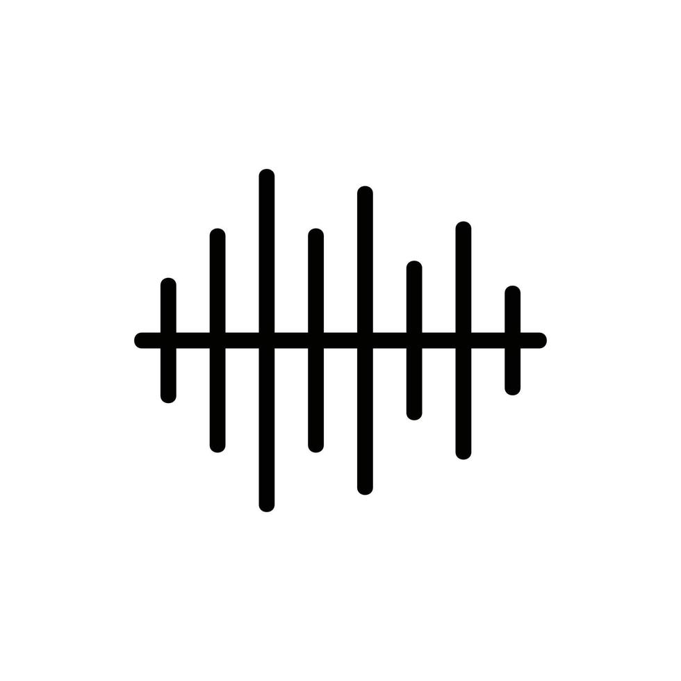 Symbolvektor für Vibrationsgeräusche. isolierte kontursymbolillustration vektor
