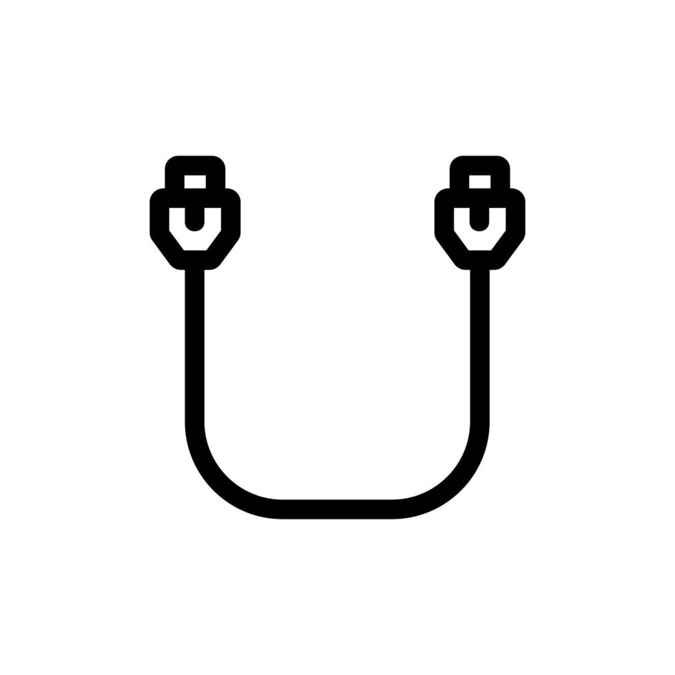 kabel internet ikon vektor. isolerade kontur symbol illustration vektor