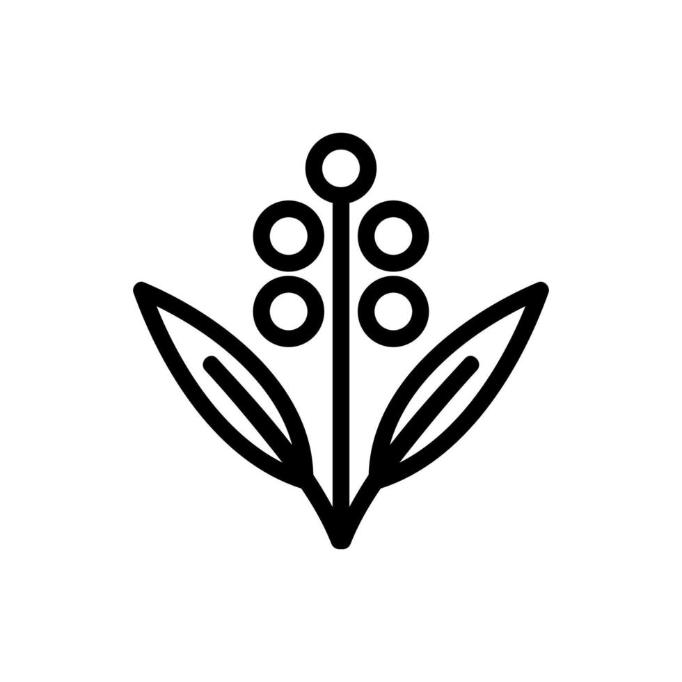 Eukalyptusblüte Pflanze Symbol Vektor Umriss Illustration