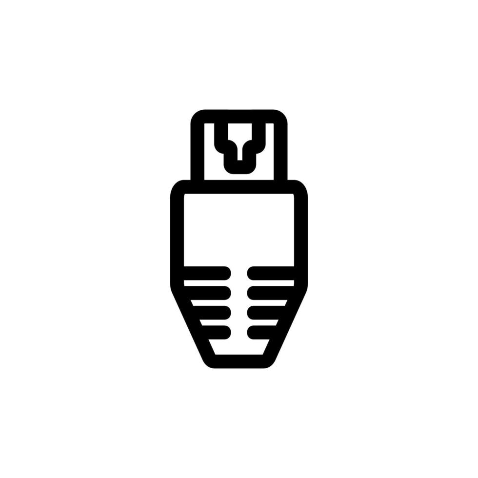 kabel internet ikon vektor. isolerade kontur symbol illustration vektor