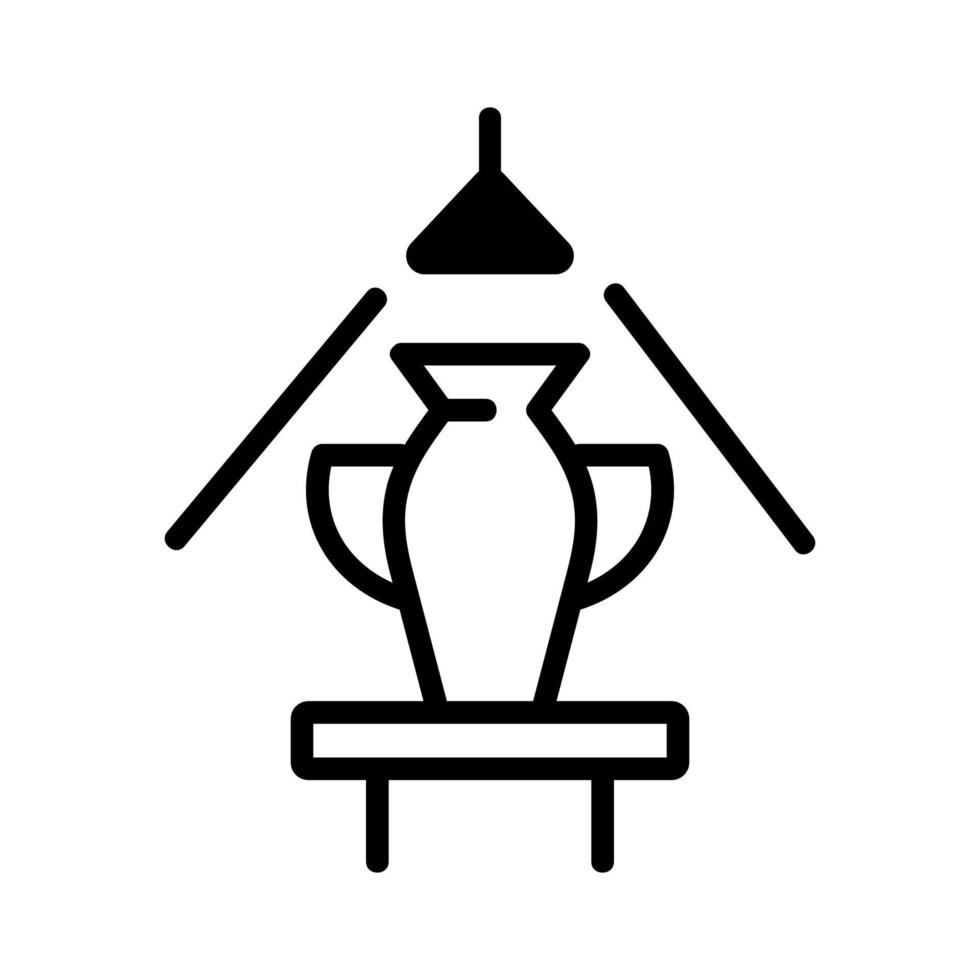 antika visir ikon vektor. isolerade kontur symbol illustration vektor