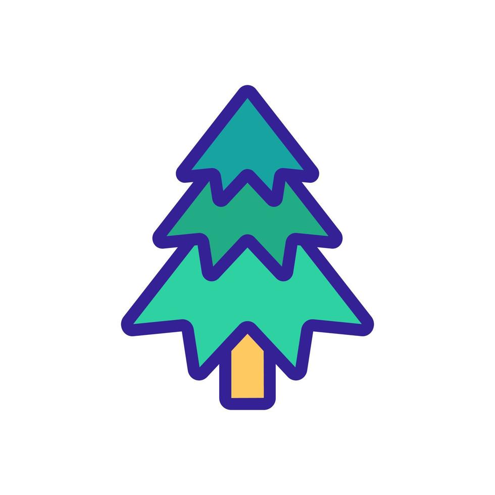 vintergröna julgran ikon vektor. isolerade kontur symbol illustration vektor