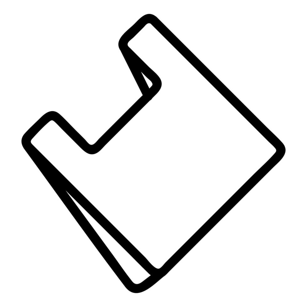 kasserade-of-the-go pack vektor ikon. isolerade kontur symbol illustration