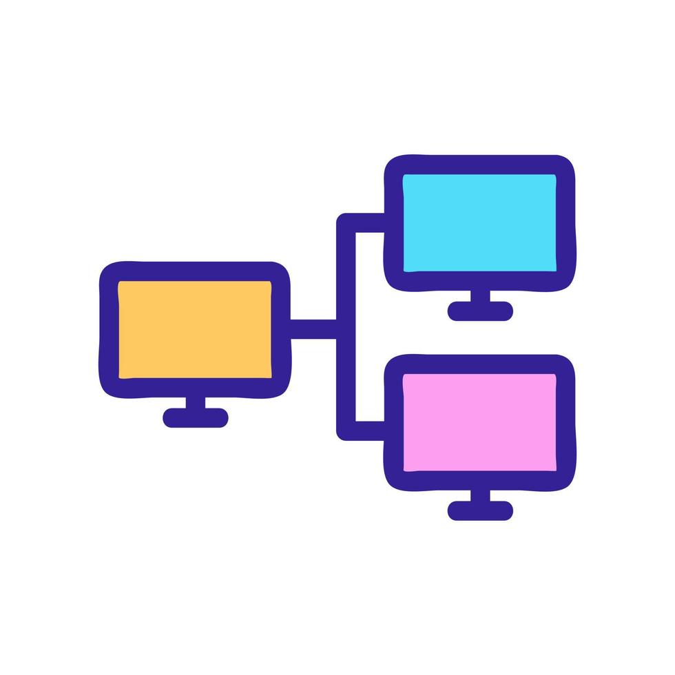 Internet-Monitor-Symbolvektor. isolierte kontursymbolillustration vektor