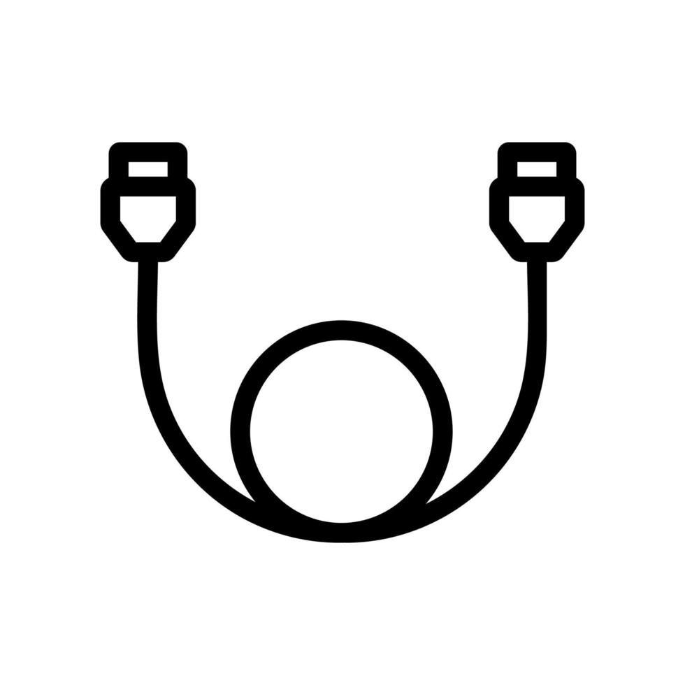 kabel internet ikon vektor. isolerade kontur symbol illustration vektor