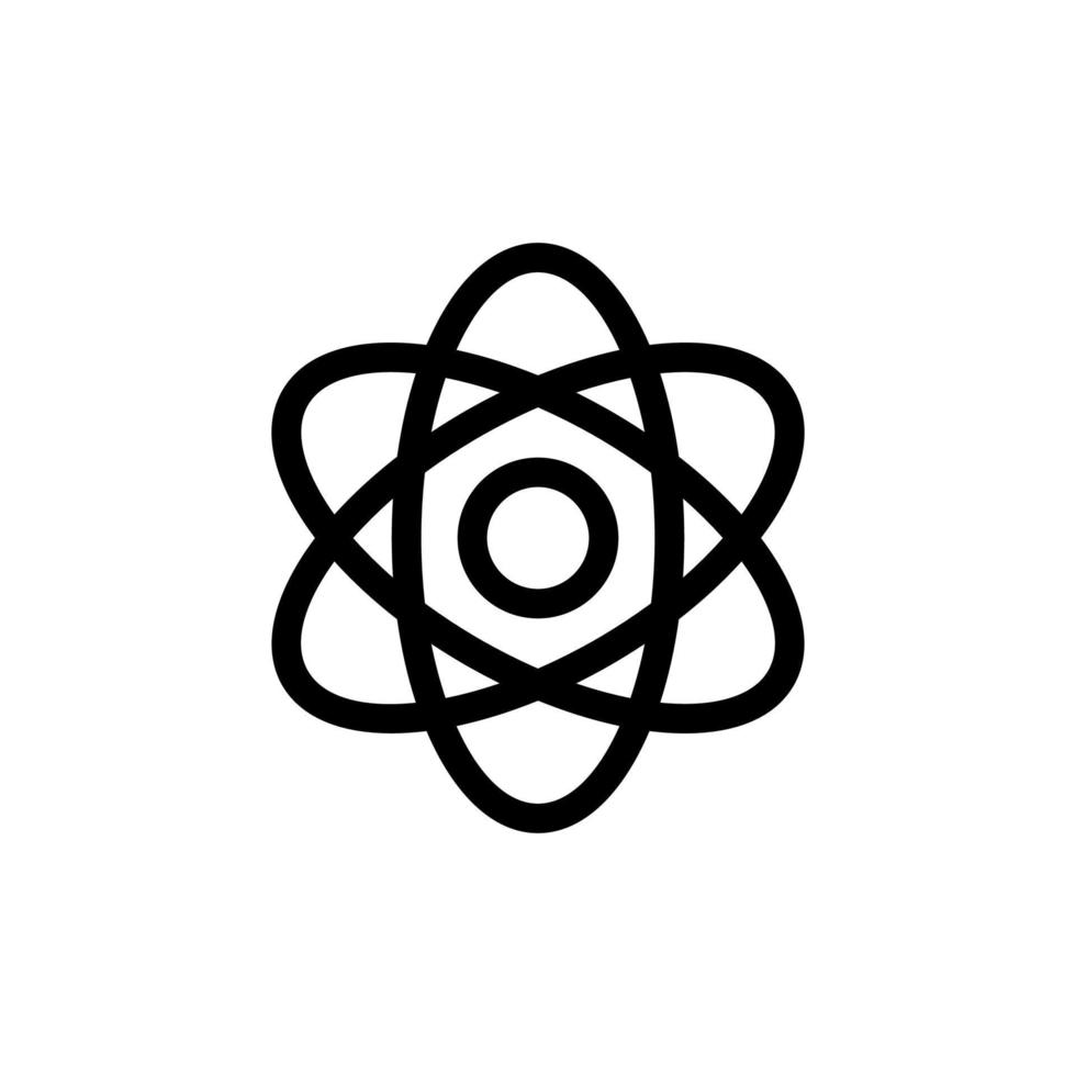 Atom-Icon-Vektor. isolierte kontursymbolillustration vektor