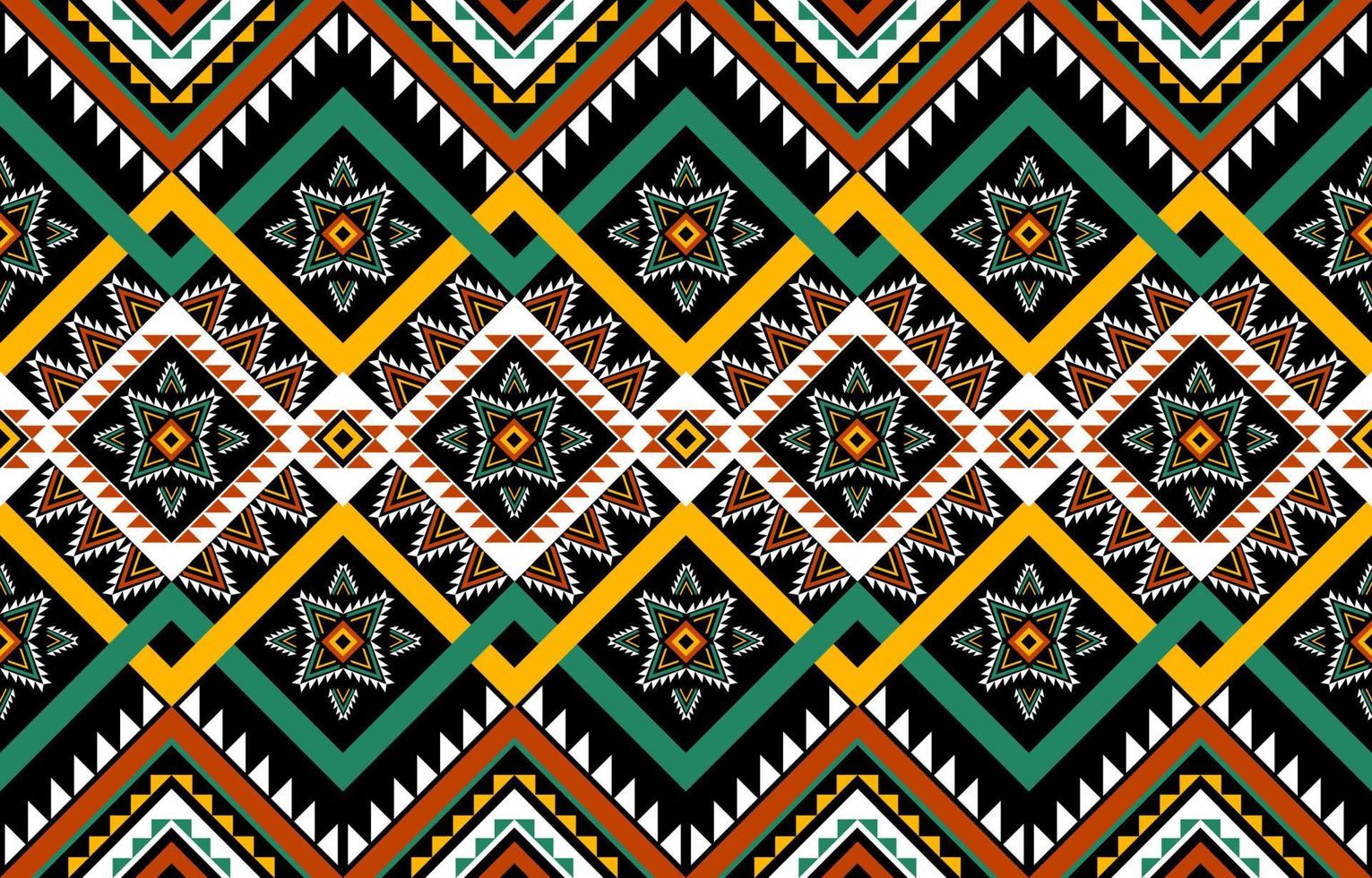 geometriska etniska sömlösa mönster tribal traditionella. blomdekoration. design för bakgrund, illustration, tapeter, tyg, textur, batik, matta, kläder, broderi vektor