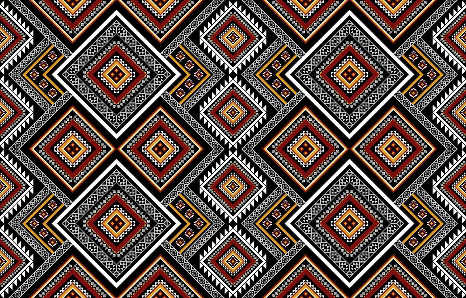 geometriska etniska sömlösa mönster. traditionell tribal stil. design för bakgrund, illustration, textur, tyg, tapeter, kläder, matta, batik, broderi vektor