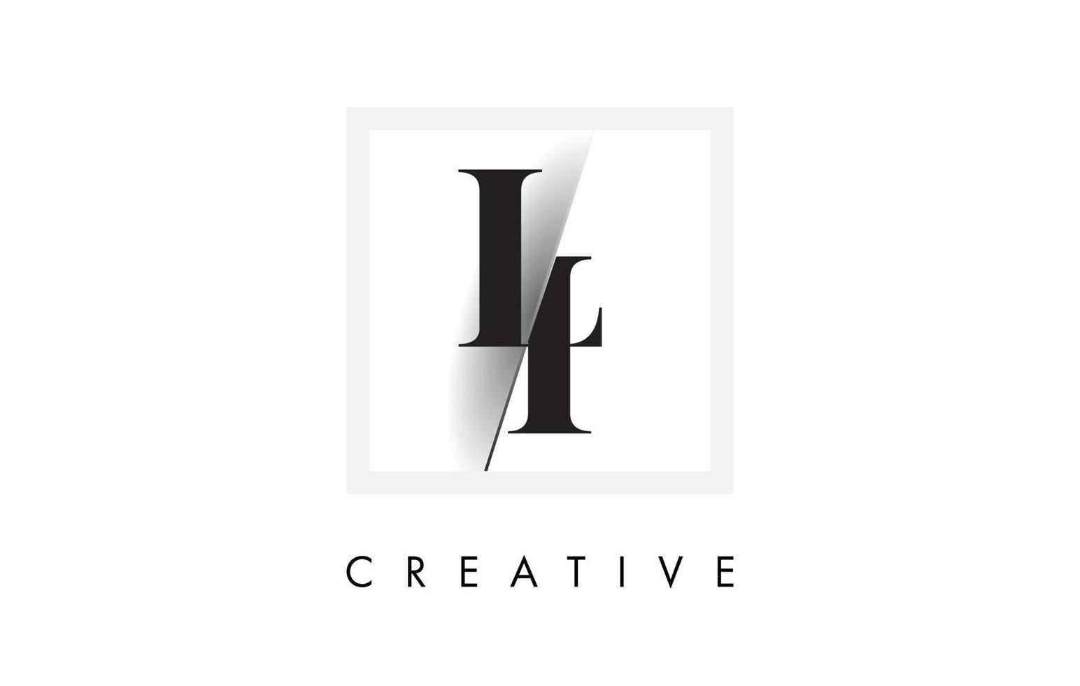 Li Serif Letter Logo Design mit kreativem Schnitt. vektor