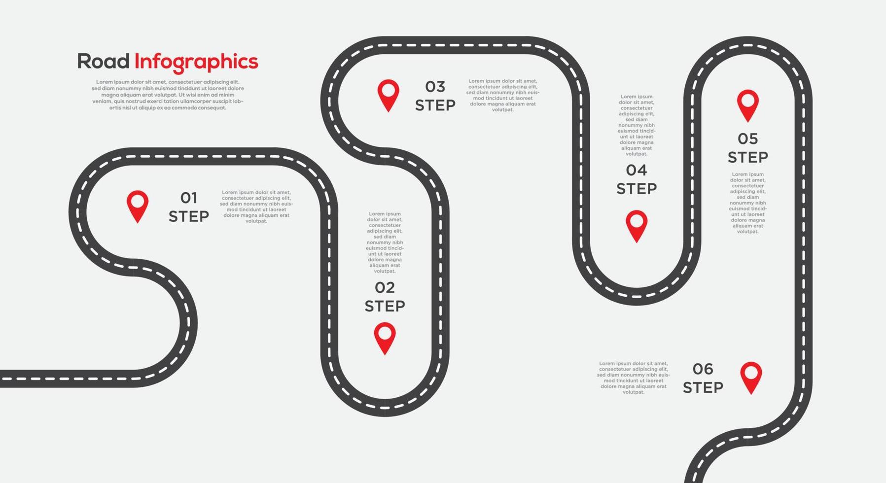 bilresor och resvägar. utkast till infographic designmall med plats för din text. vektor