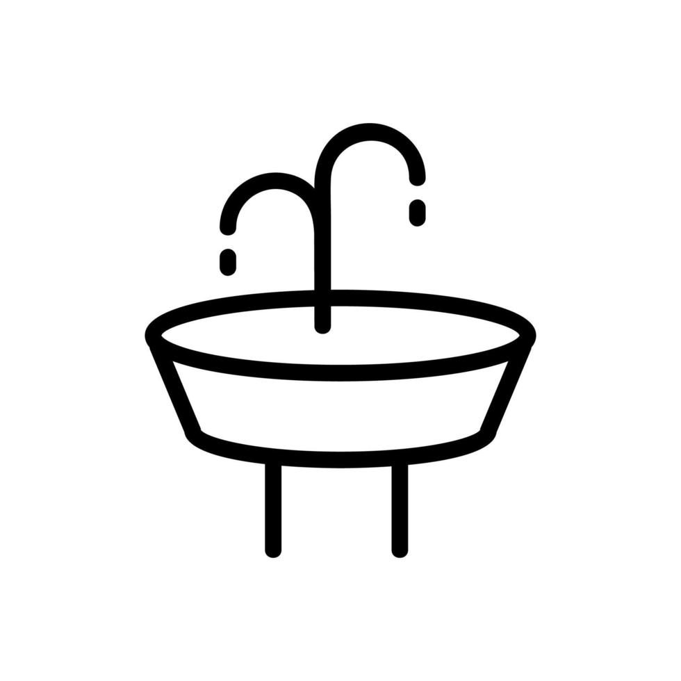 fontän dricka vektor ikon. isolerade kontur symbol illustration