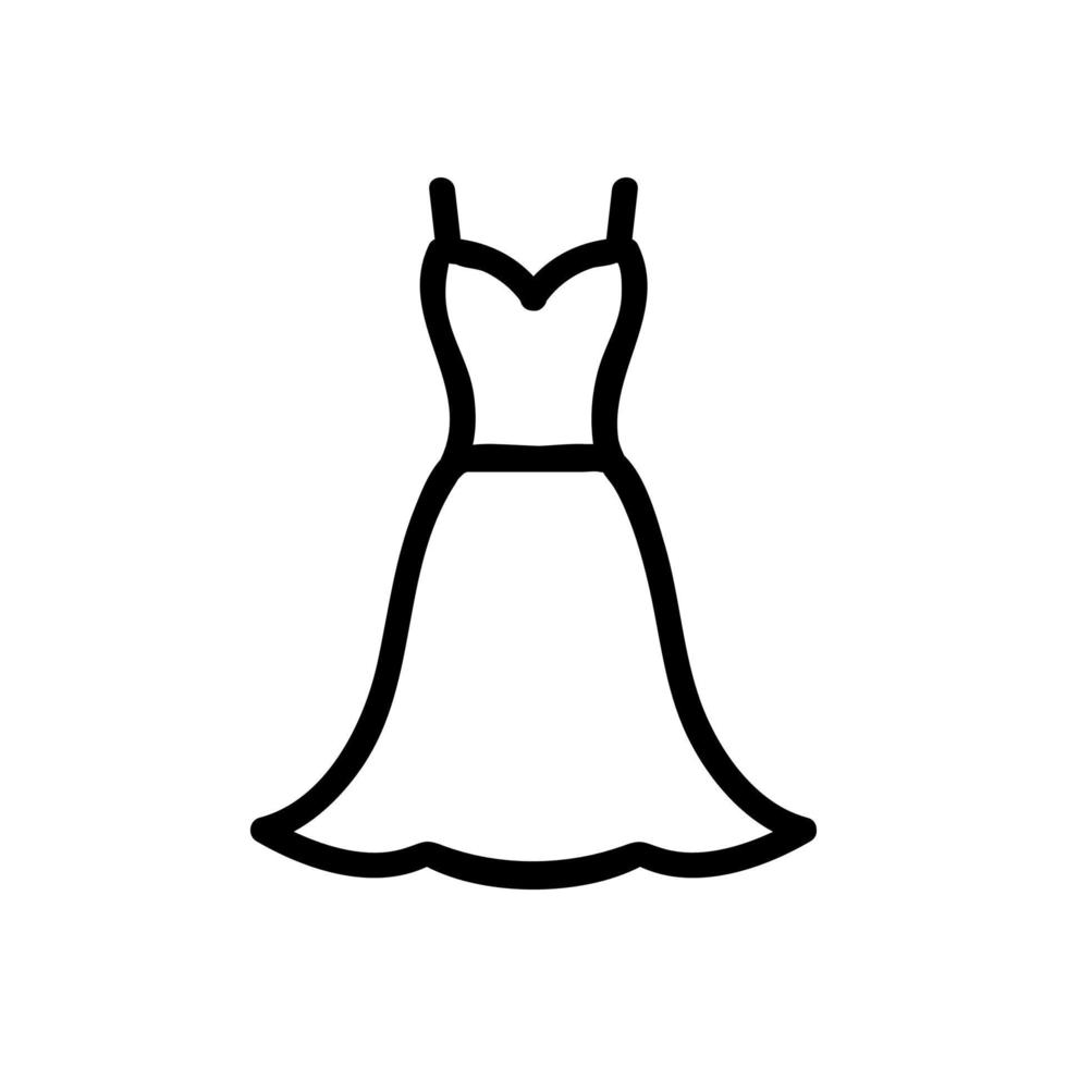 Symbolvektor für Sommerkleid. isolierte kontursymbolillustration vektor