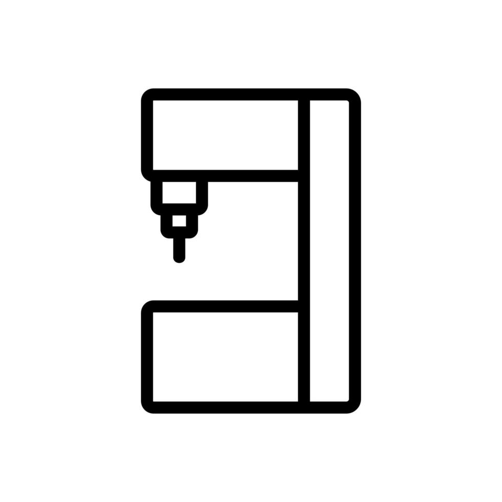 vertikala borrmaskin ikon vektor kontur illustration