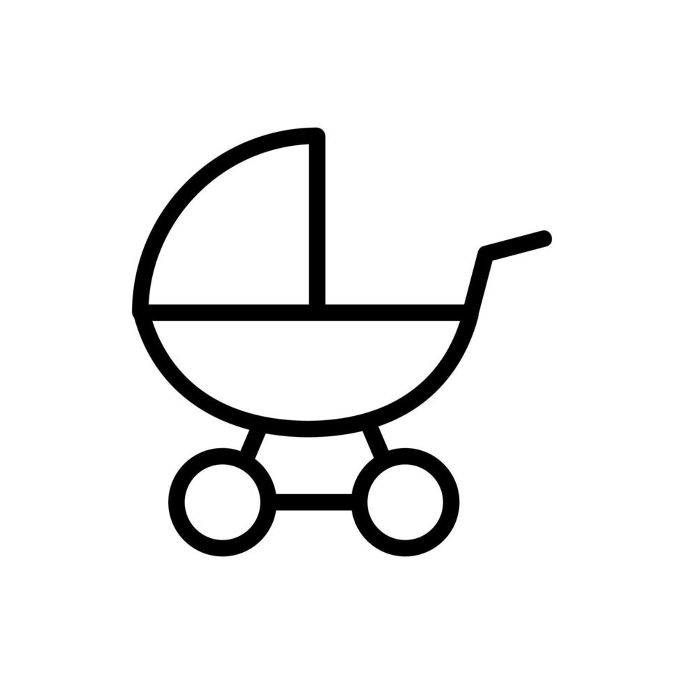 Kinderbett Spielzeug Symbol Vektor Umriss Illustration