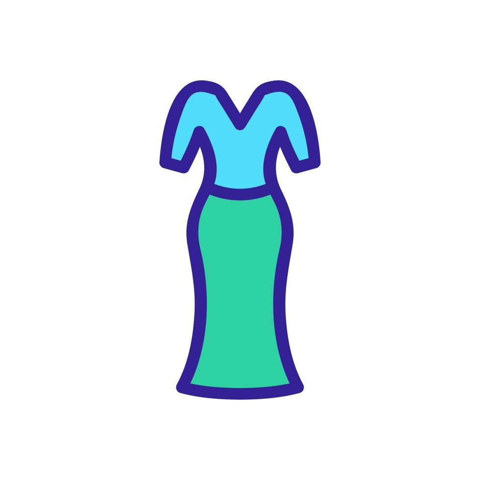 Symbolvektor für Sommerkleid. isolierte kontursymbolillustration vektor