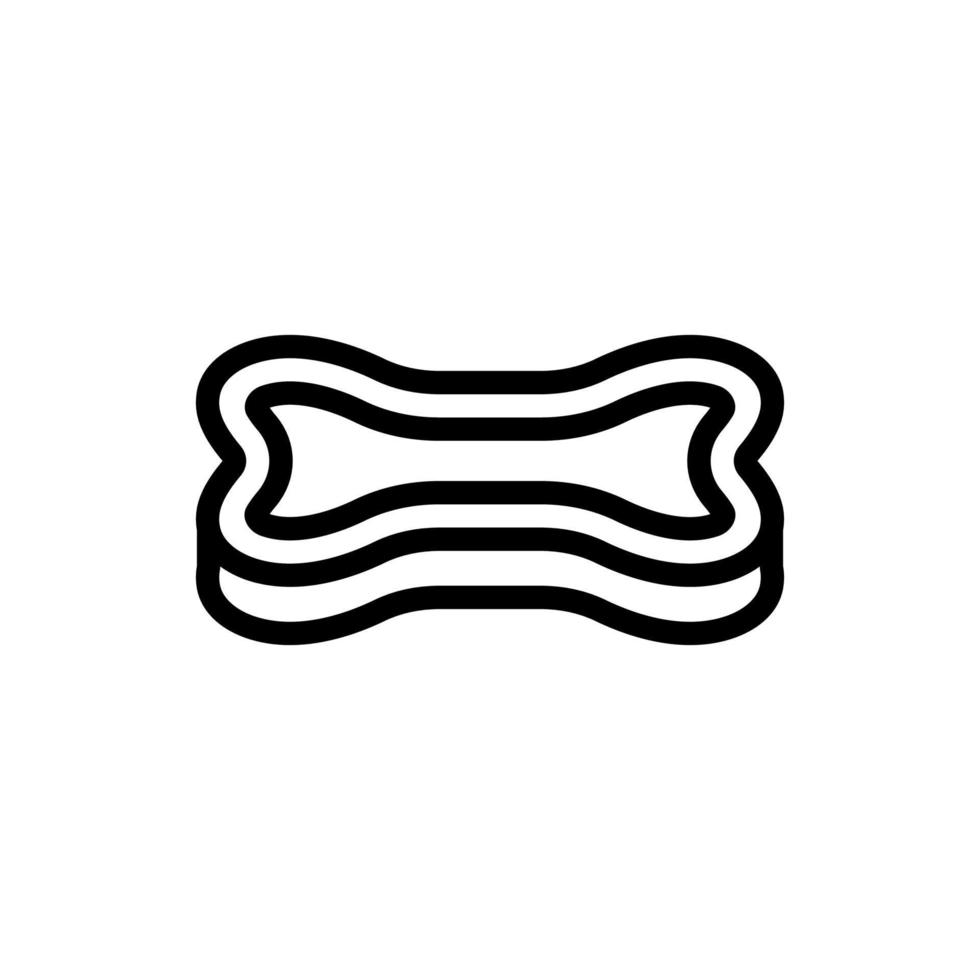 spelben för hund ikon vektor kontur illustration