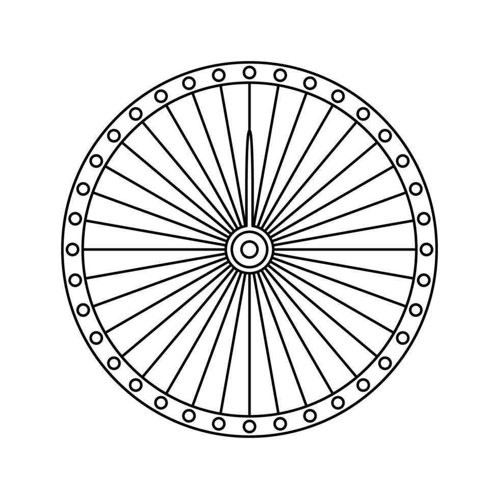 målarbok med lyckohjul för barn vektor