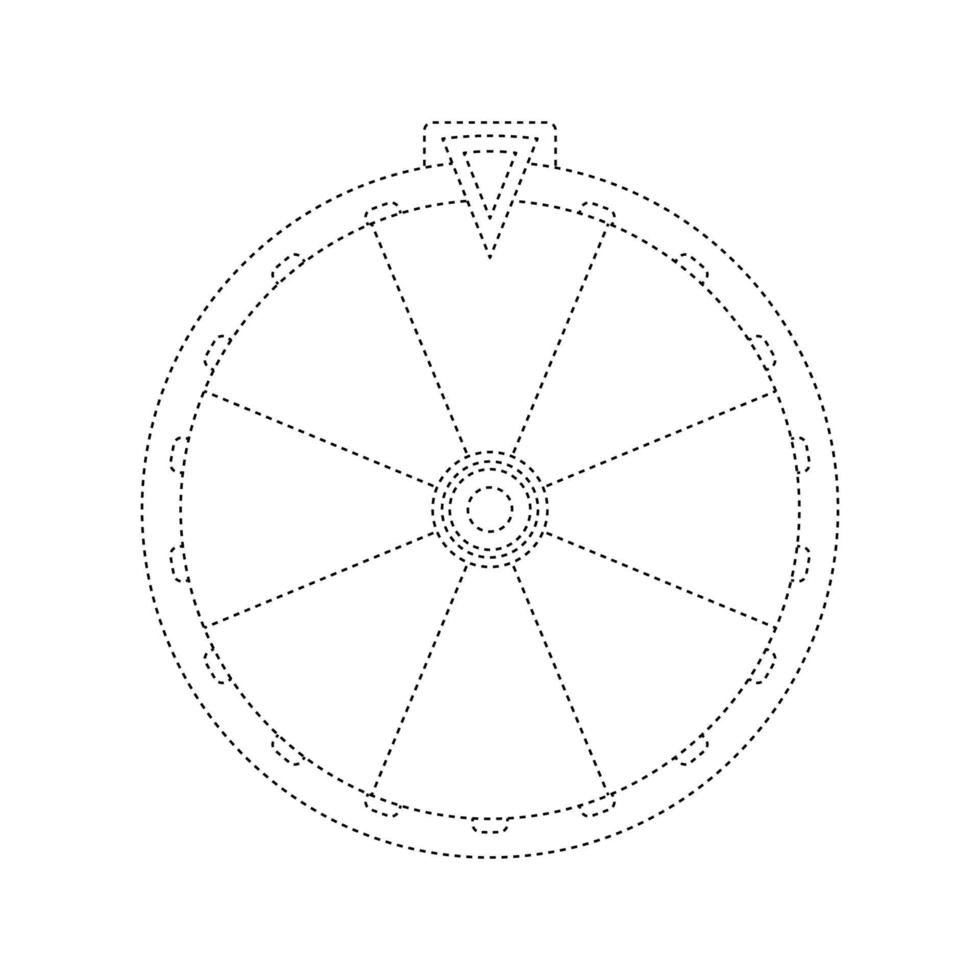 lyckohjulsspårning arbetsblad för barn vektor