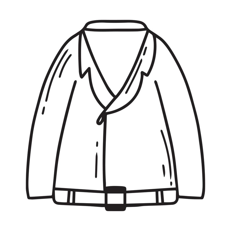 Damen Herbstjacke. Doodle-Stil. Herbstkleidung. Vektor-Illustration. Oberbekleidung. vektor