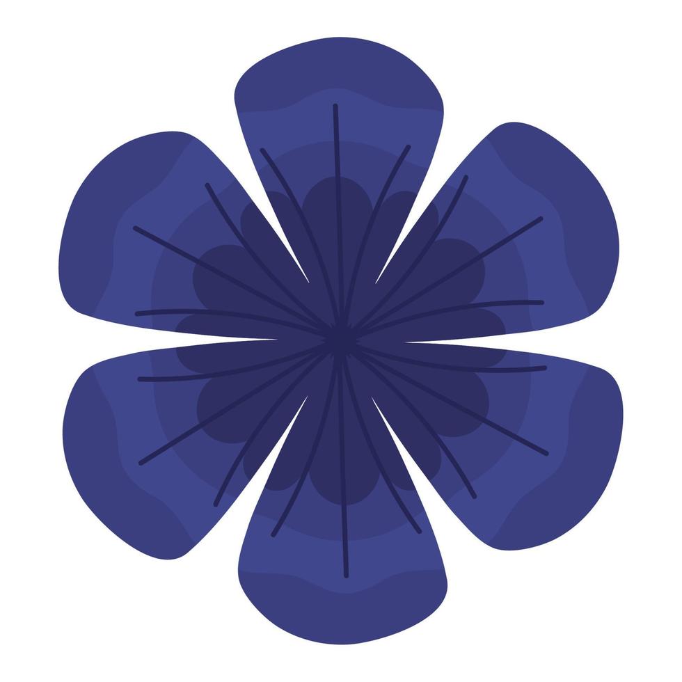 blomma platt ikon vektor