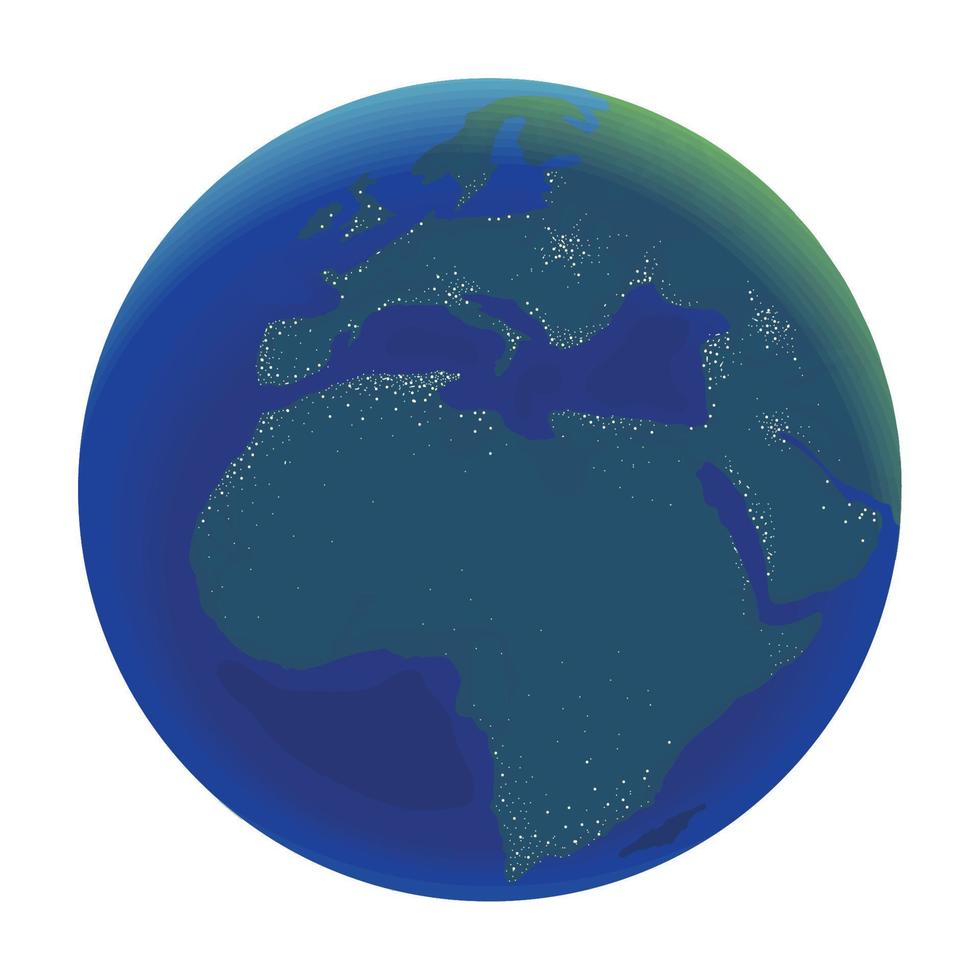 stadsljus på planeten vektor