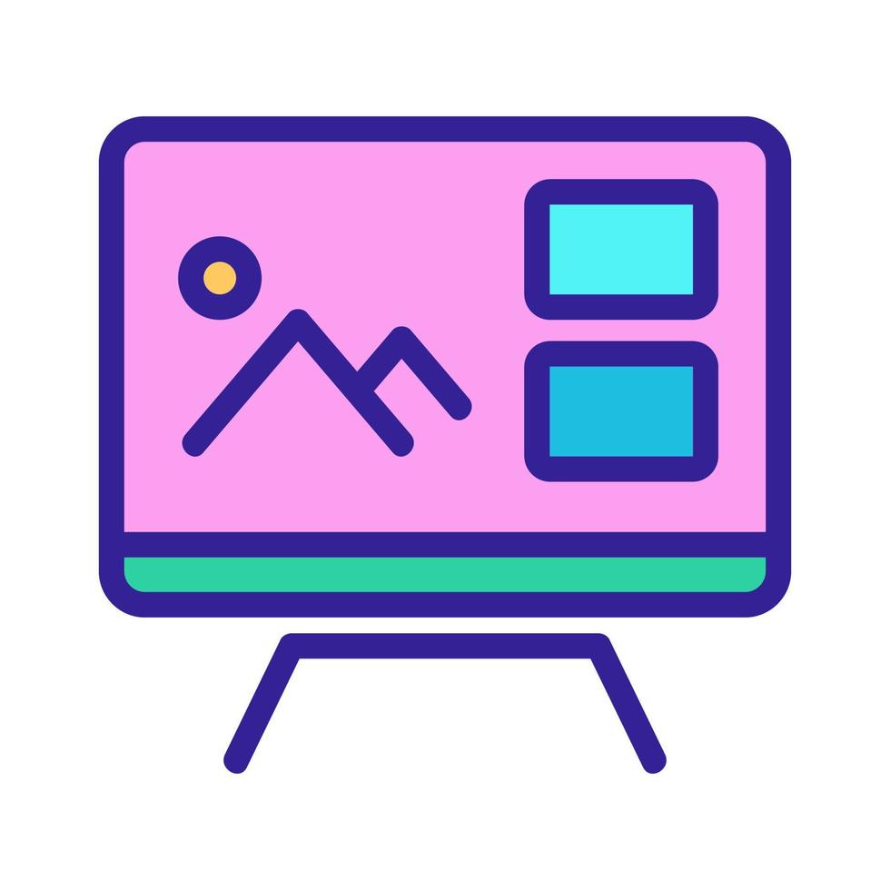 TV vektor ikon. isolerade kontur symbol illustration