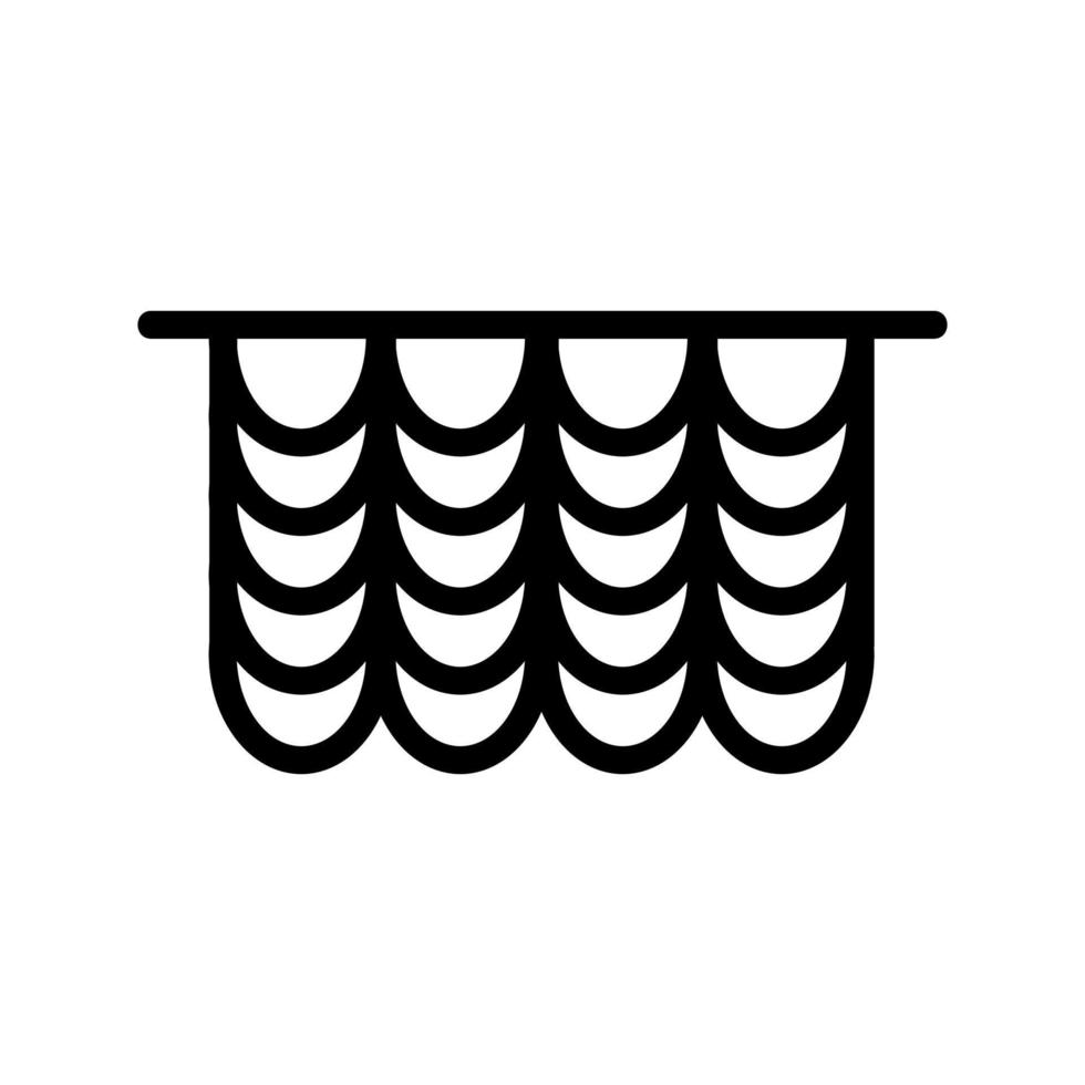 Vorhang-Icon-Vektor. isolierte kontursymbolillustration vektor