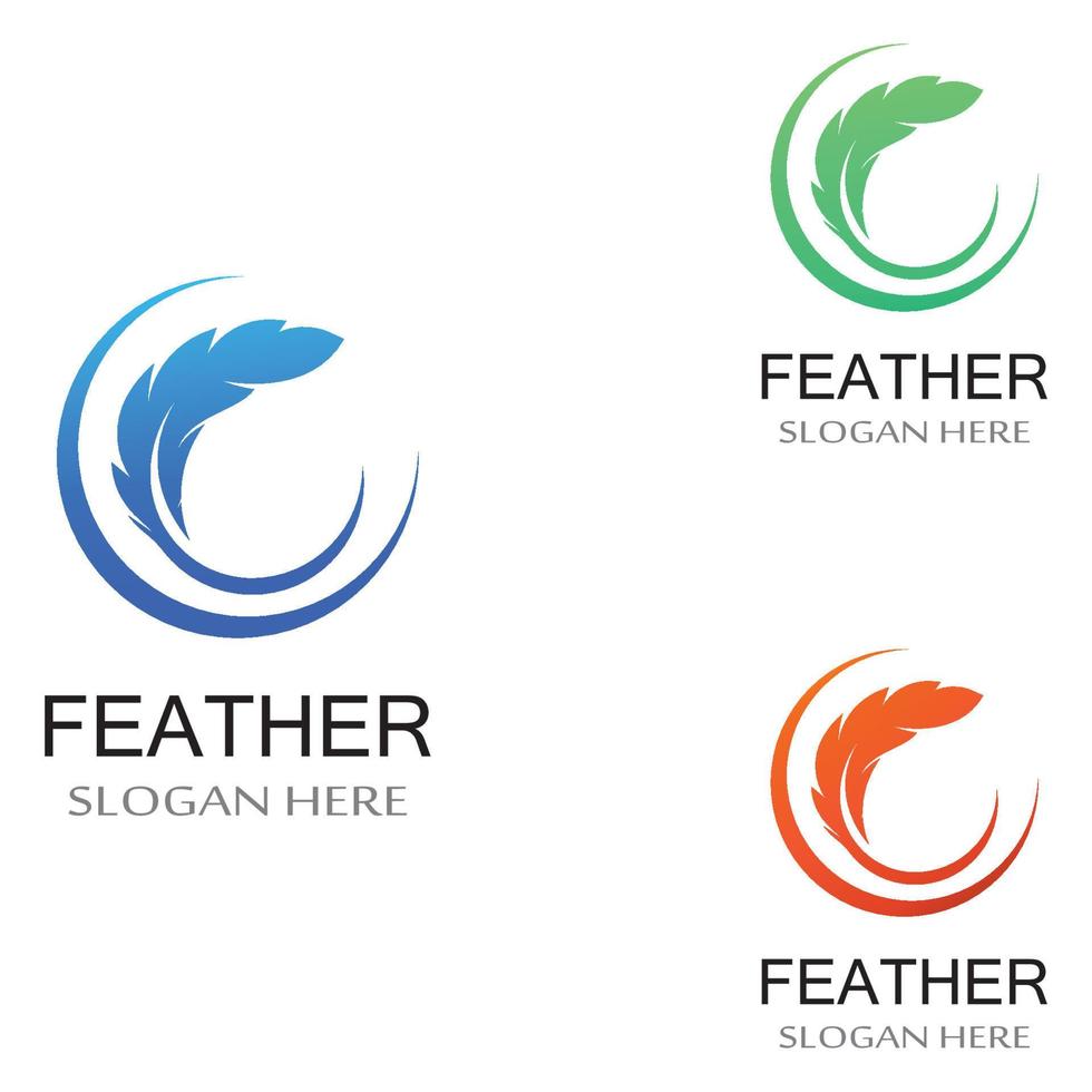 Federstift-Logo-Vorlage vektor