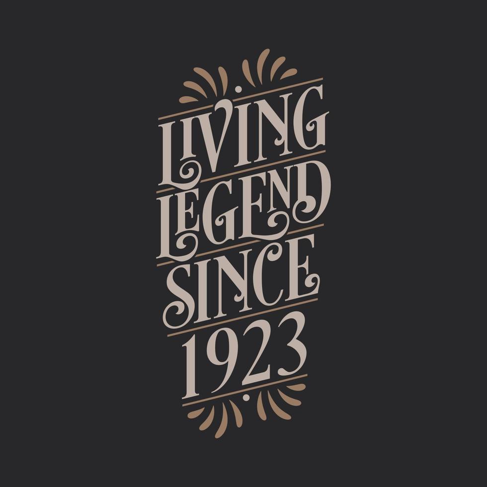 levande legend sedan 1923, legendens födelsedag 1923 vektor