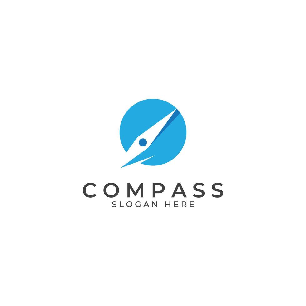 Kompass-Logo, Richtungshilfe oder Pandom. Kompass-Logo-Symbol-Vektor-Illustration-Vorlage. vektor