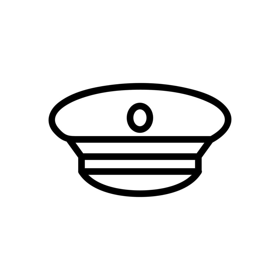 Kappe Seemann Symbolvektor. isolierte kontursymbolillustration vektor