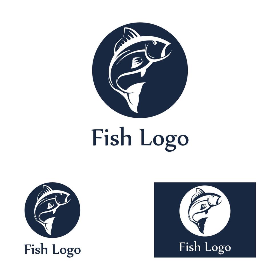 fisk abstrakt ikon design logotyp mall, kreativ vektor symbol för fiskeklubb eller onlinebutik.