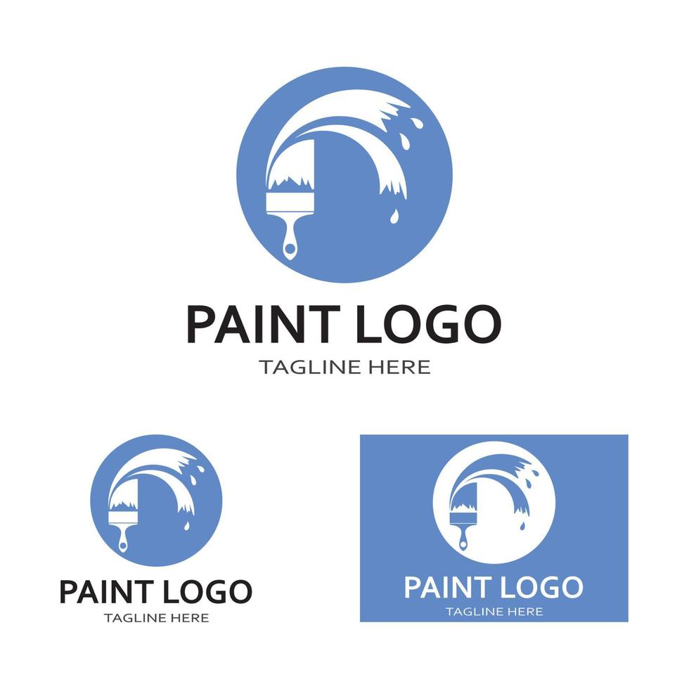 Pinsel-Logo und Symbolvektorbild vektor