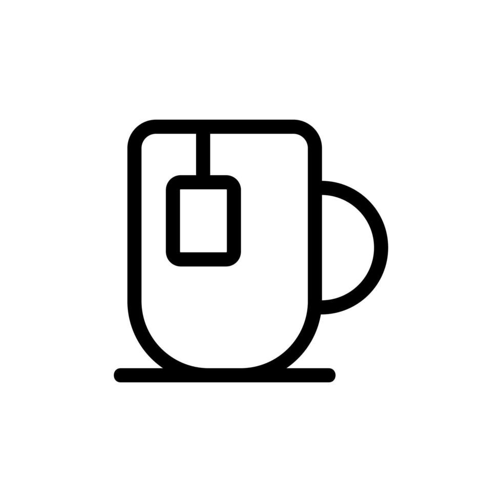 Tasse Tee Symbol Vektor. isolierte kontursymbolillustration vektor