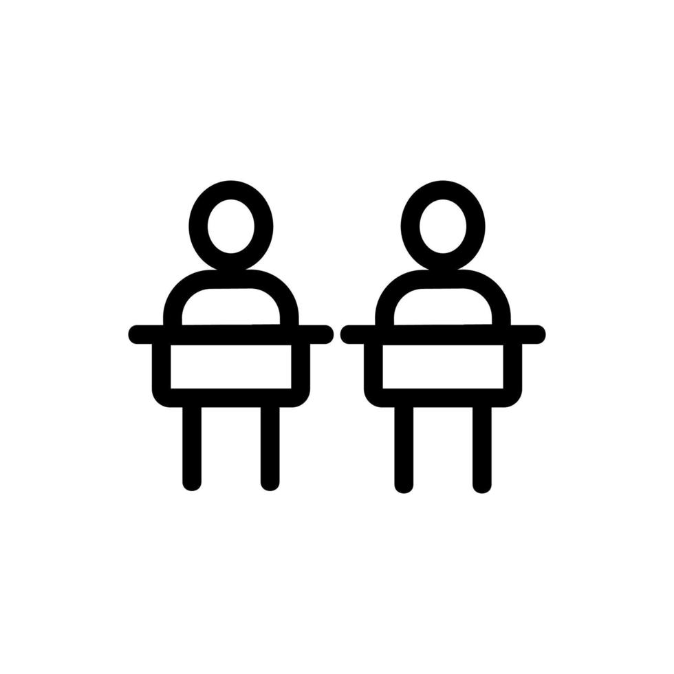 partners är jordgubbar ikon vektor. isolerade kontur symbol illustration vektor