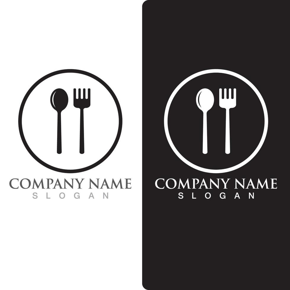 sked och gaffel logotyp och symbol vektor