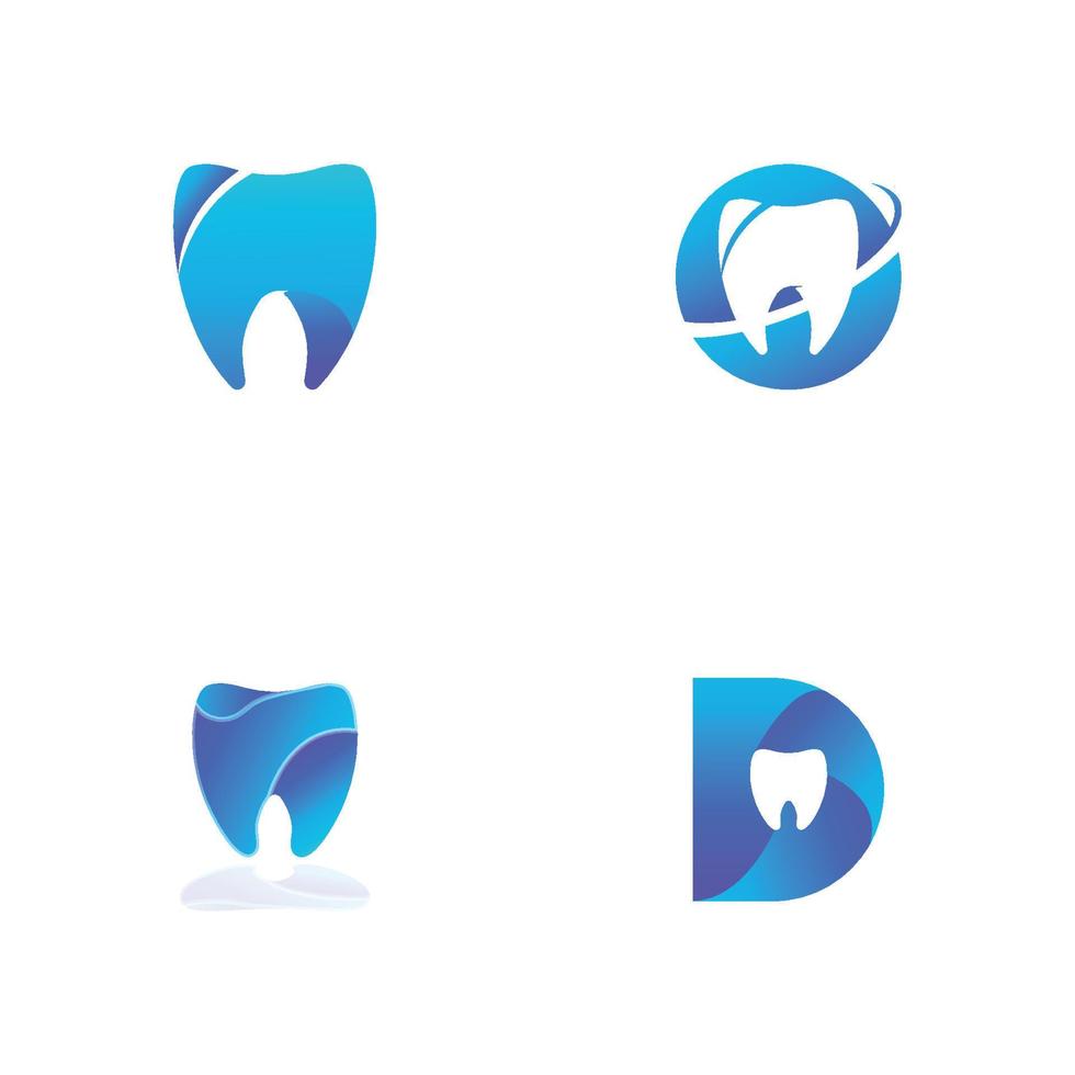 tandlogotyp , tandvård och tandhälsa. vektor mall illustration.
