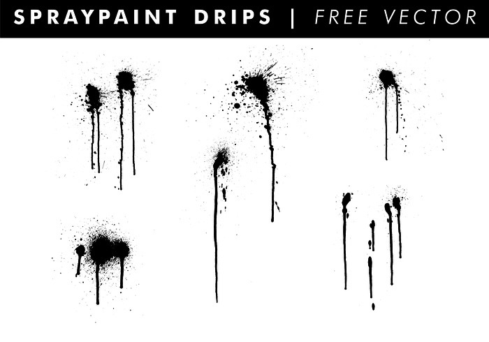 Spraypaint Drips kostenloser Vektor