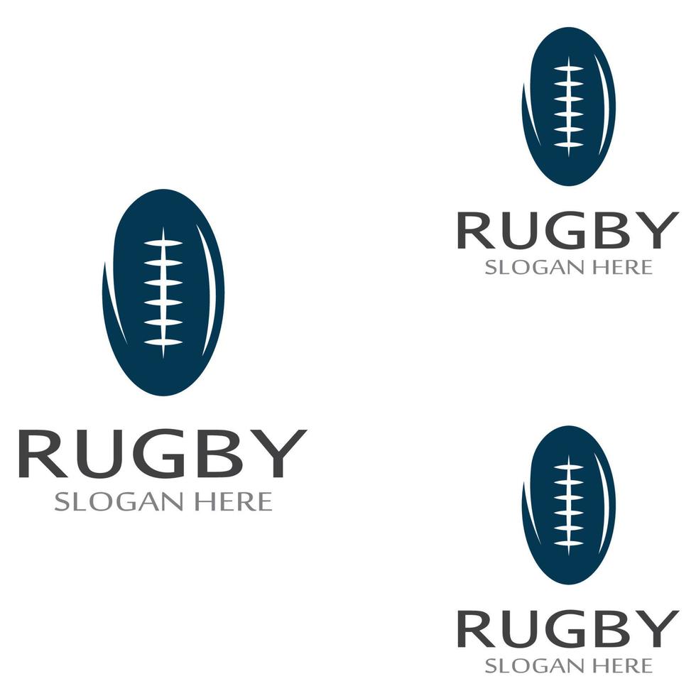 Rugby Ball American Football Symbol Vektor Logo Vorlage