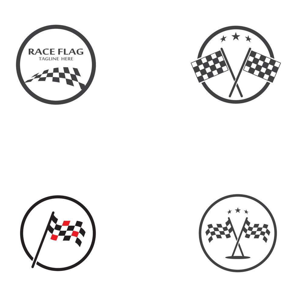 race flagga logotyp ikon design vektor