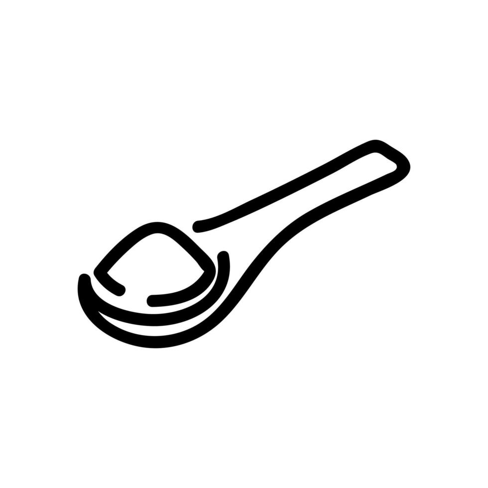 träsked av koriander kryddor ikon vektor disposition illustration