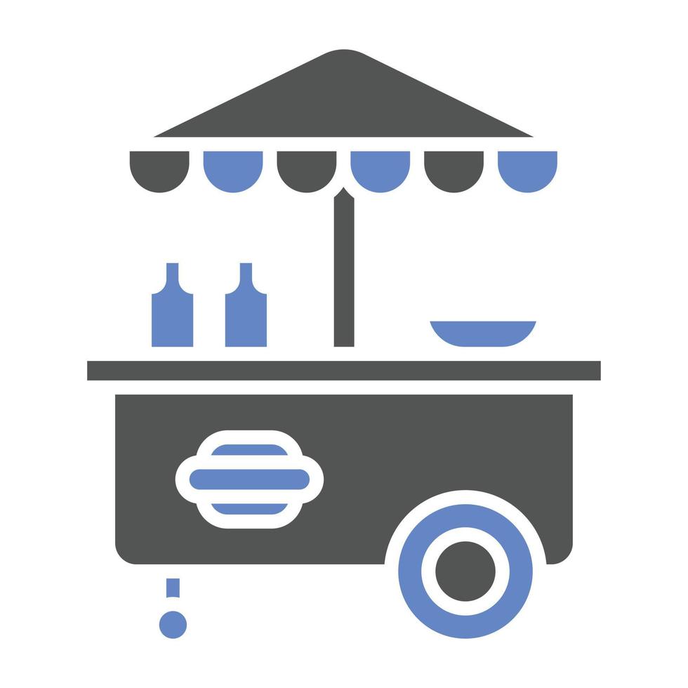 Hot-Dog-Stall-Icon-Stil vektor