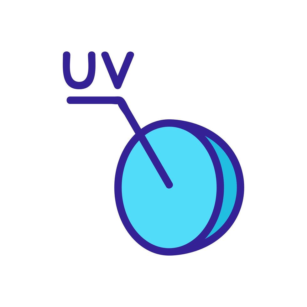 kontaktlinsen-uv-schutz-symbol-vektor-umriss-illustration vektor