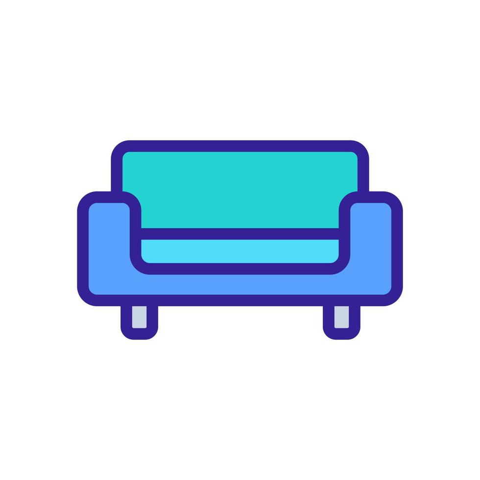 temporärer Sofa-Icon-Vektor. isolierte kontursymbolillustration vektor