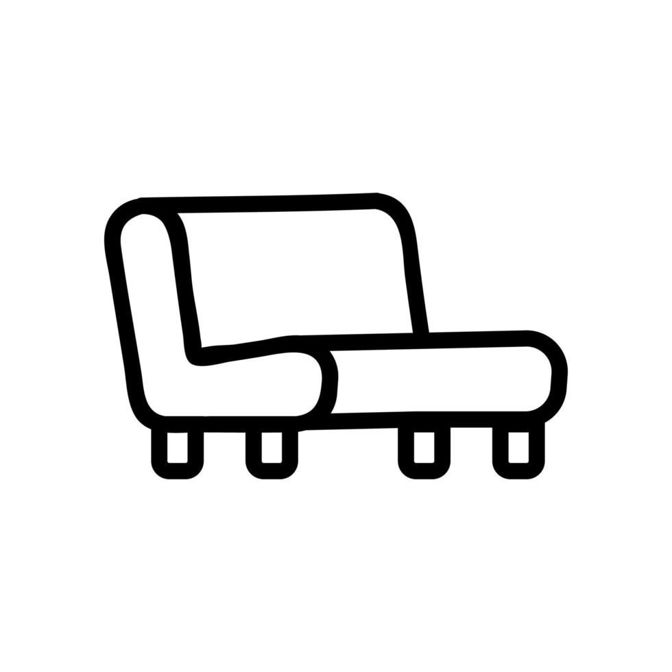 bequemer Sofa-Symbolvektor. isolierte kontursymbolillustration vektor