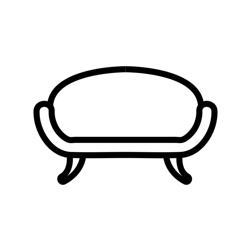 temporärer Sofa-Icon-Vektor. isolierte kontursymbolillustration vektor