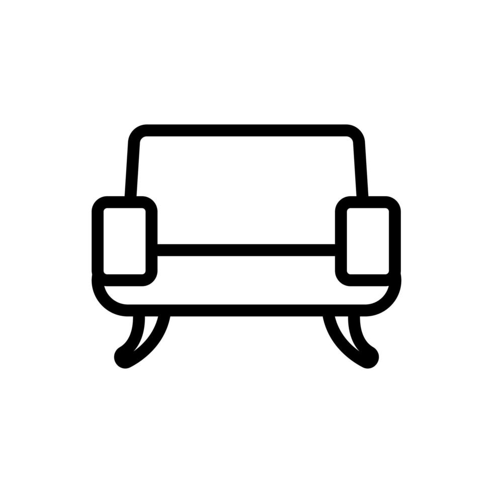 bequemer Sofa-Symbolvektor. isolierte kontursymbolillustration vektor