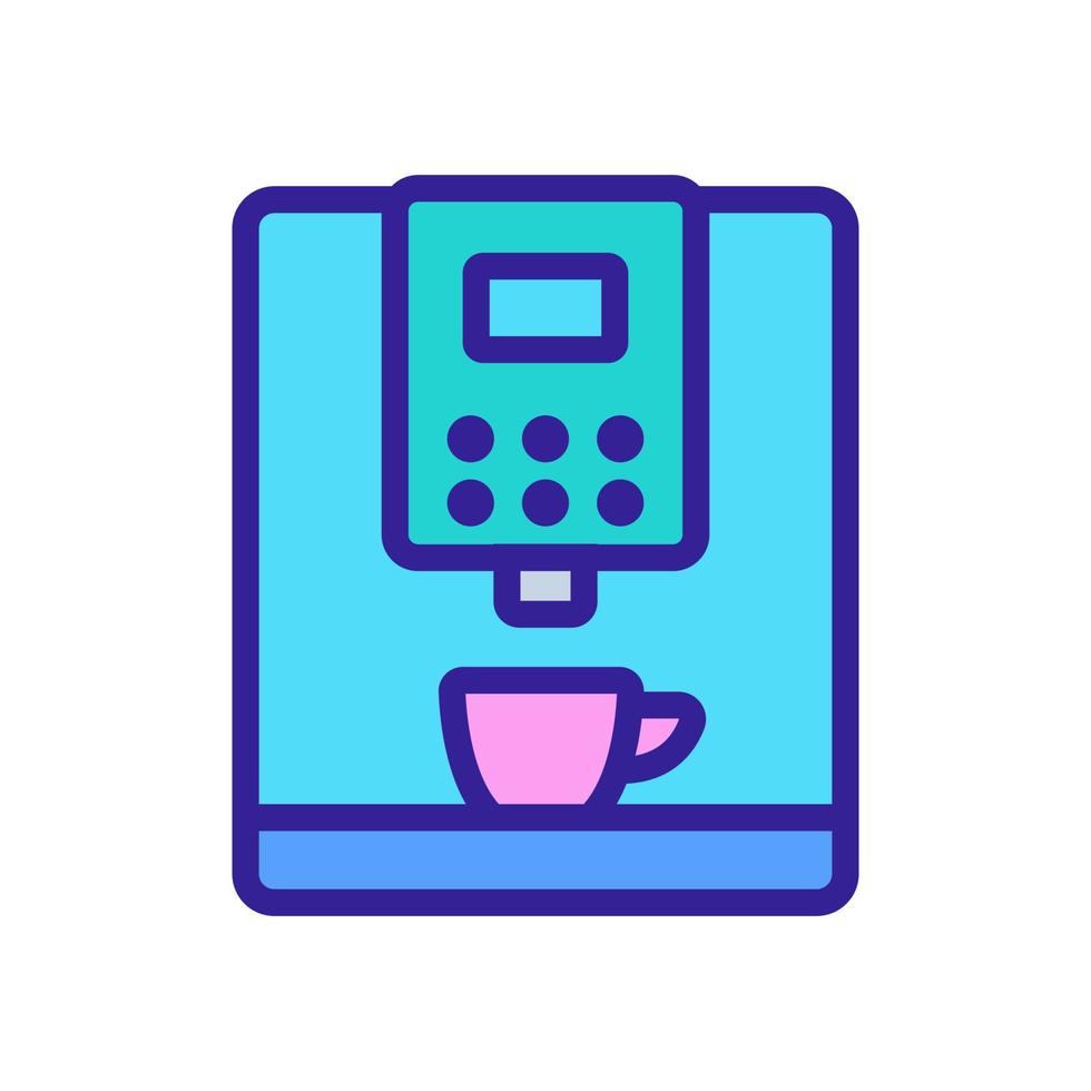automatiserad kaffemaskin ikon vektor kontur illustration