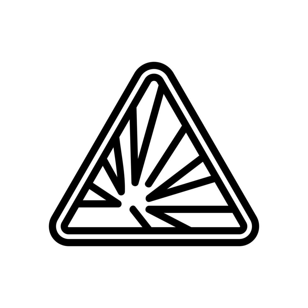 Symbolvektor für brennbares Material. isolierte kontursymbolillustration vektor