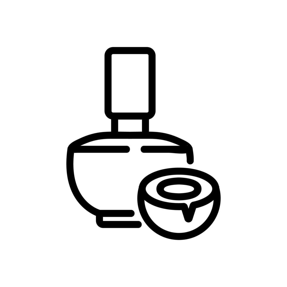 Kokosnuss aromatische Flüssigkeit Flasche Symbol Vektor Umriss Illustration